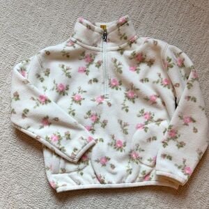 Polo Ralph Lauren girls floral cream white fleece NWOT